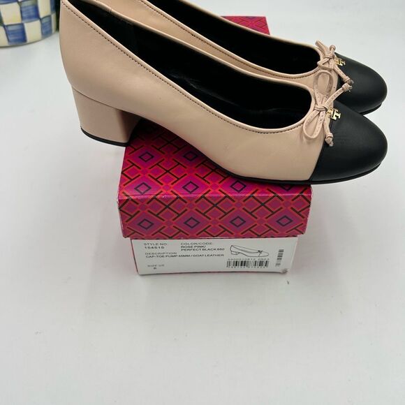 Women’s Tory  Burch cap toe pump 45 millimeter heel size 6 US - Picture 4 of 9